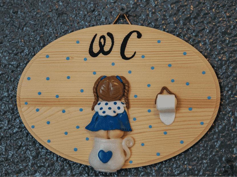 Plaque "W.C."