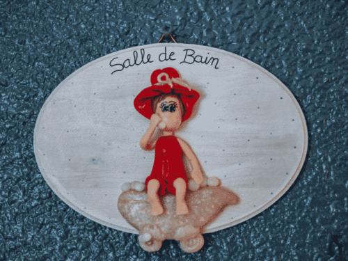 Plaque "Salle de bain"